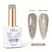 Nail Success Australia Ivory Lights reflective glitter gel polish with top coat and reflective effect swatches