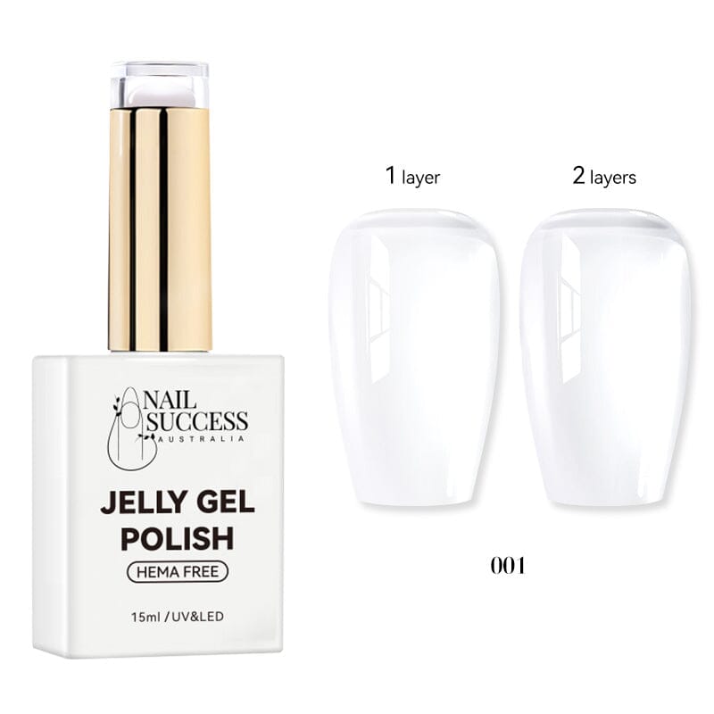 LED gel, swatch shows 1 vs 2 layers — NSI Australia