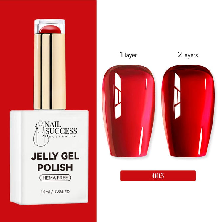 LED gel, swatch shows 1 vs 2 layers — NSI Australia