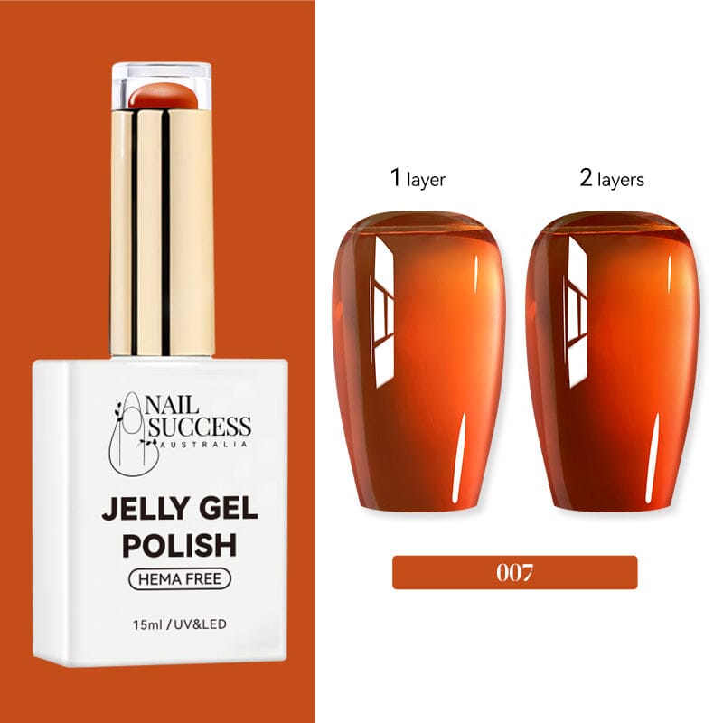 LED gel, swatch shows 1 vs 2 layers — NSI Australia