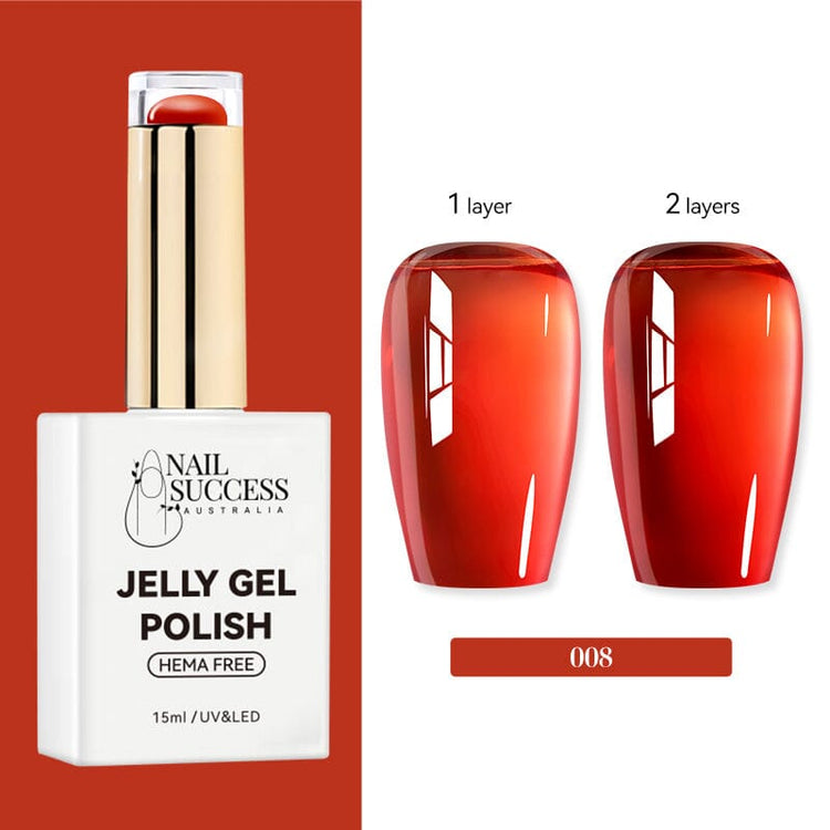 LED gel, swatch shows 1 vs 2 layers — NSI Australia
