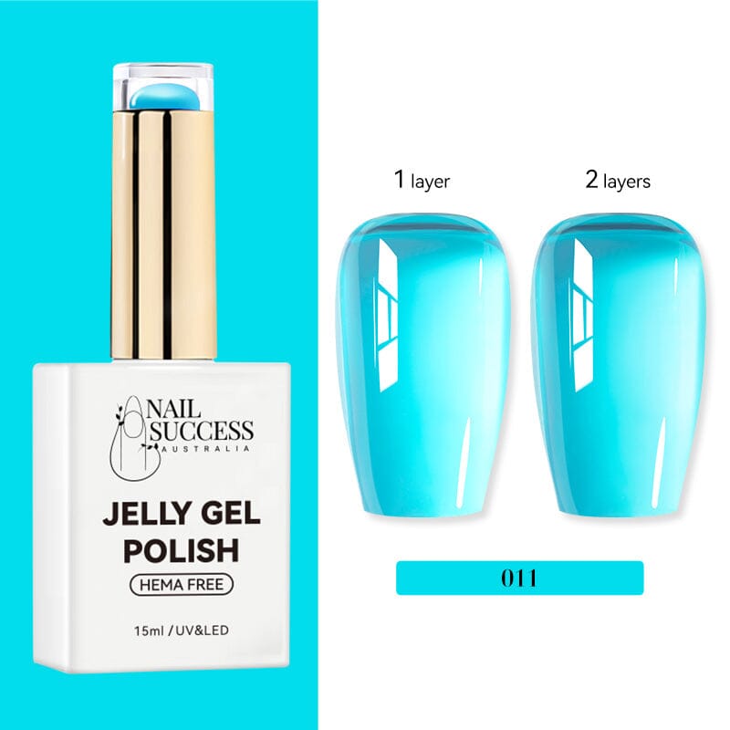 LED gel, swatch shows 1 vs 2 layers — NSI Australia