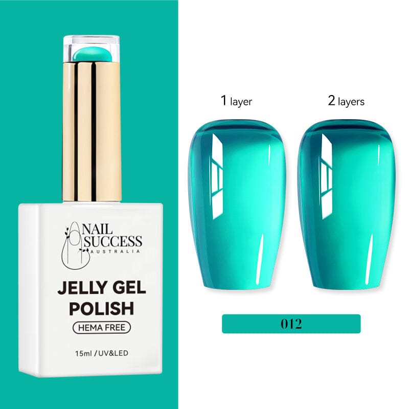 LED gel, swatch shows 1 vs 2 layers — NSI Australia