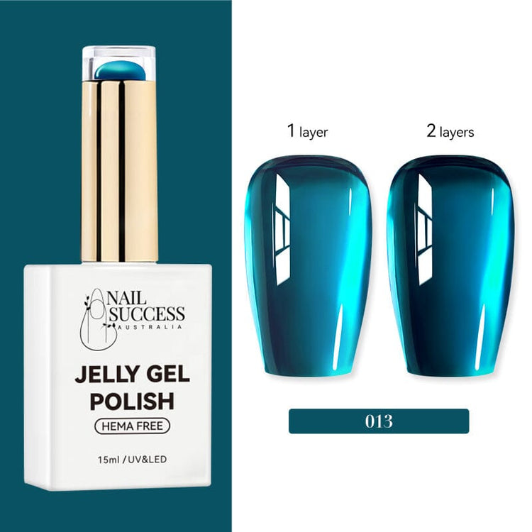 LED gel, swatch shows 1 vs 2 layers — NSI Australia