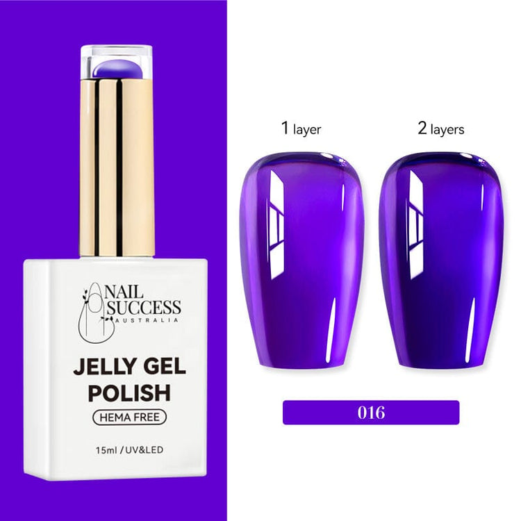 LED gel, swatch shows 1 vs 2 layers — NSI Australia