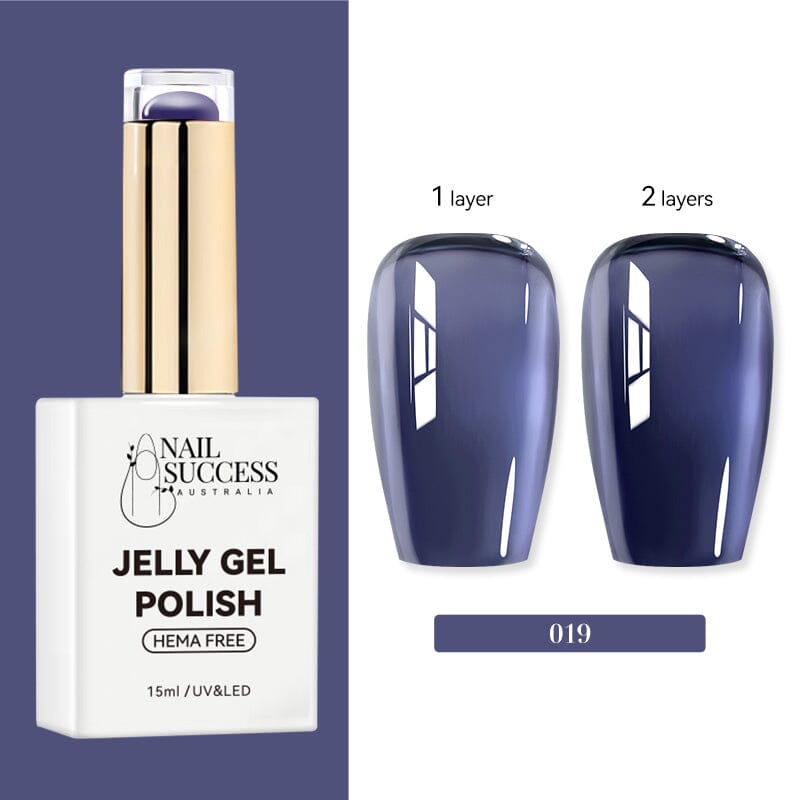 LED gel, swatch shows 1 vs 2 layers — NSI Australia