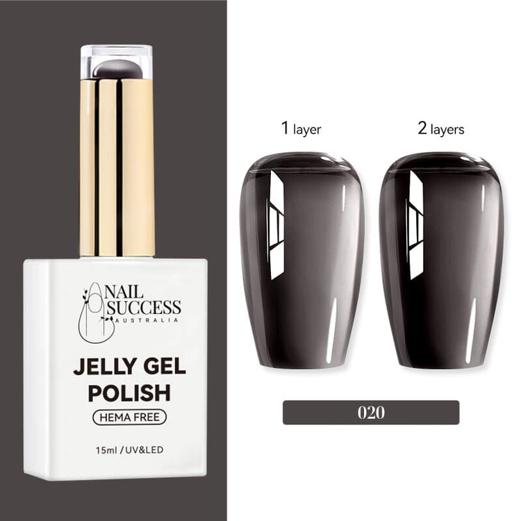 LED; bottle with 1-coat vs 2-coat swatches.
