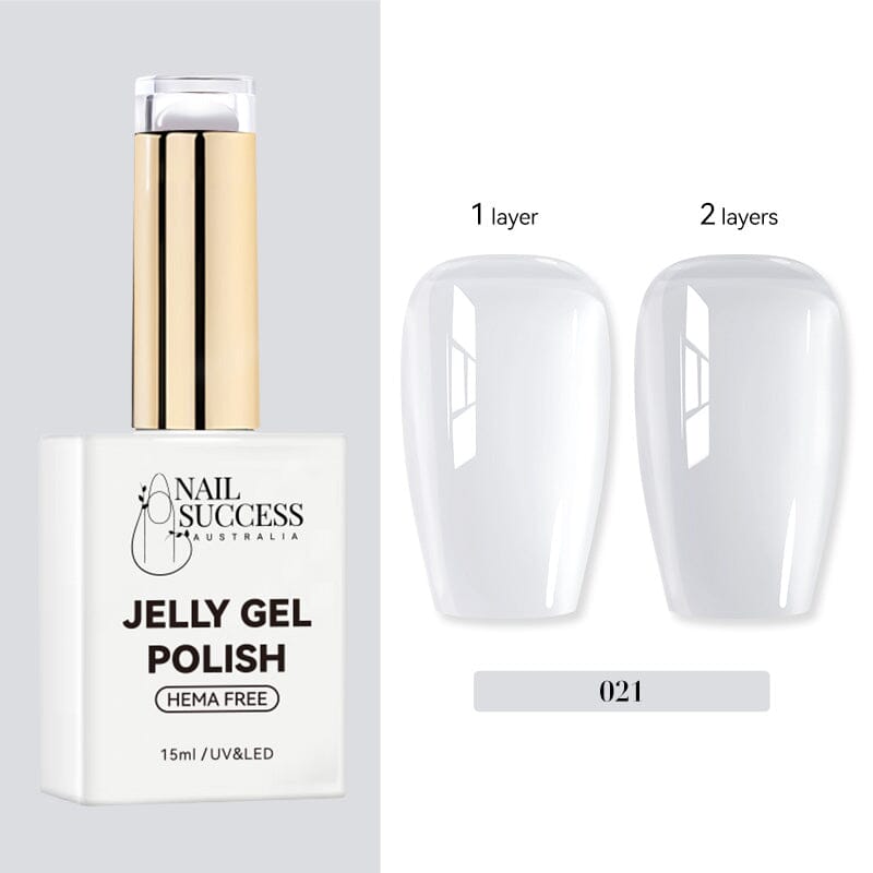 LED gel, swatch shows 1 vs 2 layers — NSI Australia