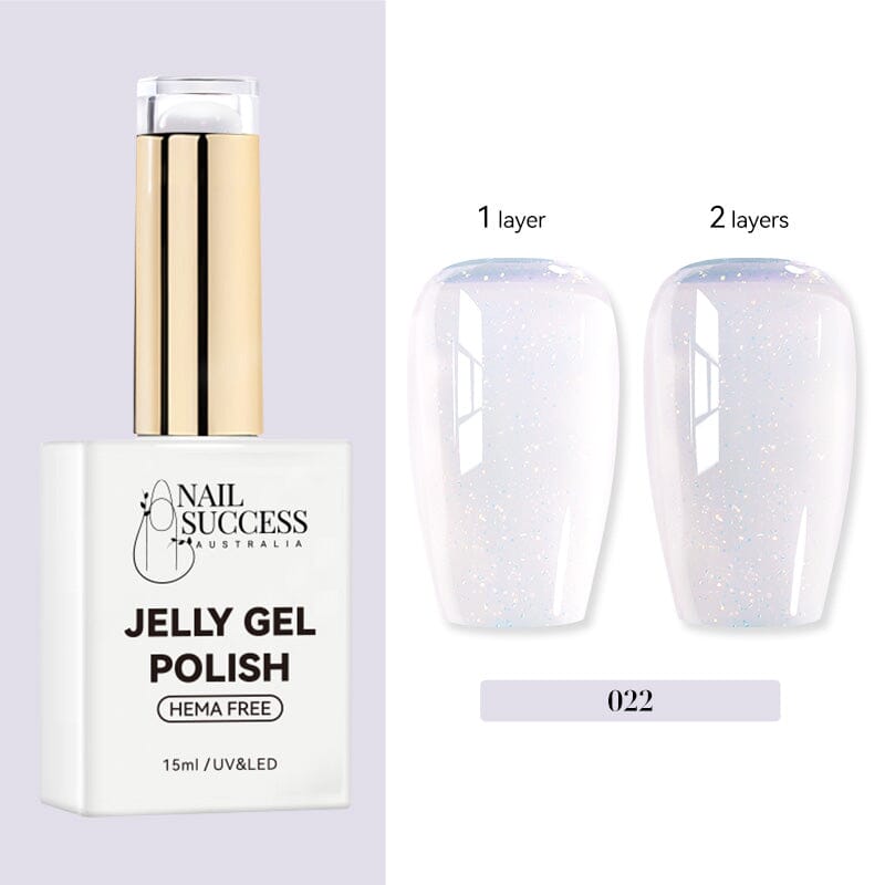 LED; bottle with 1-coat vs 2-coat swatches
