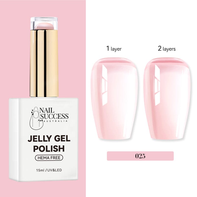 LED gel, swatch shows 1 vs 2 layers — NSI Australia