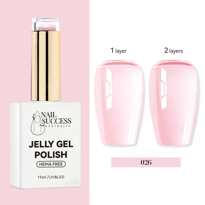 LED gel, swatch shows 1 vs 2 layers — NSI Australia