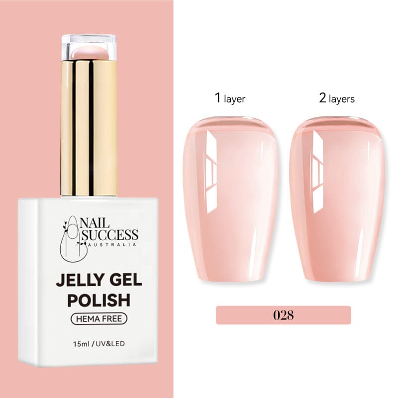 LED gel, swatch shows 1 vs 2 layers — NSI Australia