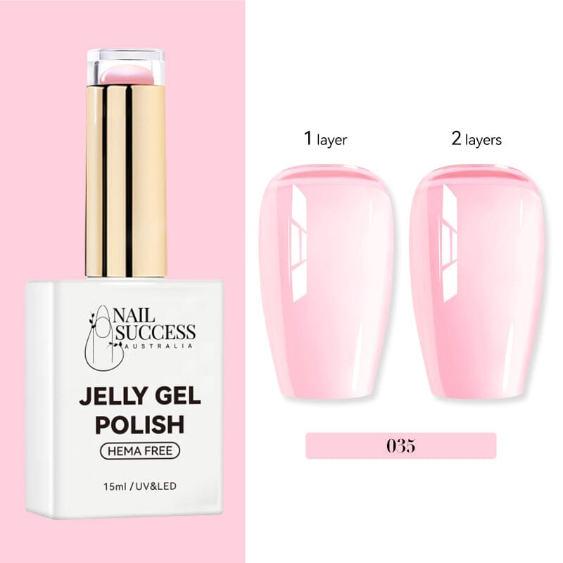 LED; bottle with 1-coat vs 2-coat swatches