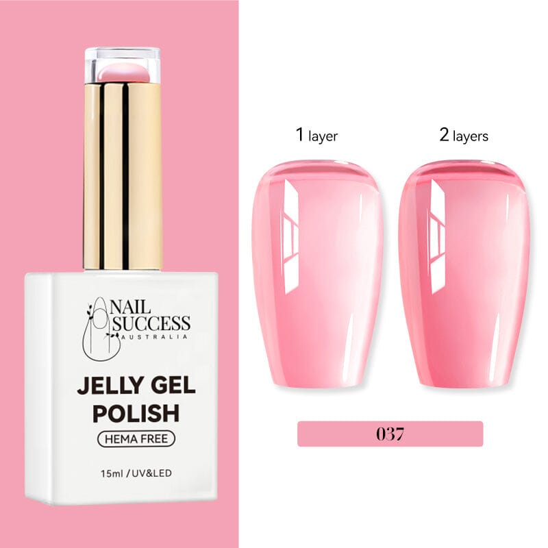 LED; bottle with 1-coat vs 2-coat swatches