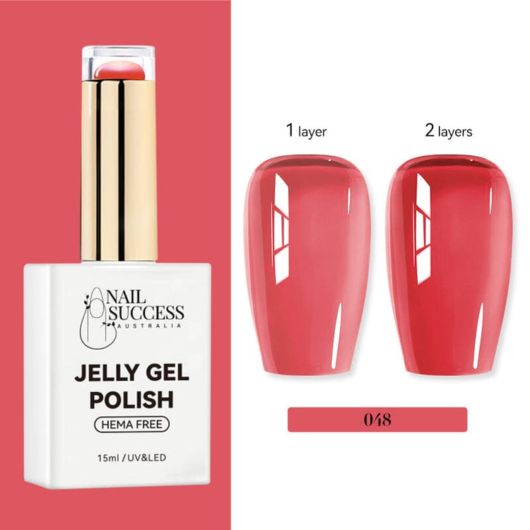 LED; bottle with 1-coat vs 2-coat swatches
