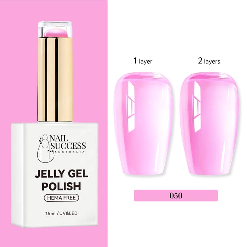 LED; bottle with 1-coat vs 2-coat swatches