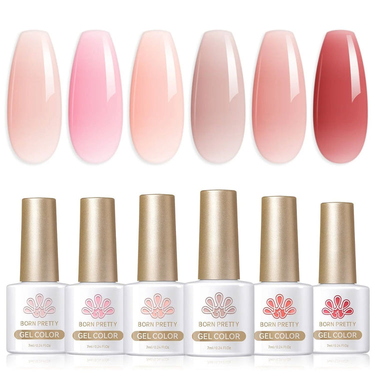 Jelly Rose Series Gel Polish 6 Colours Born Pretty 7ml