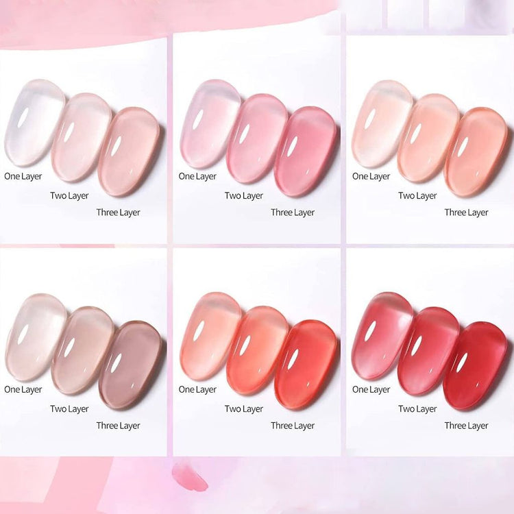 Jelly Rose Series Gel Polish 6 Colours Born Pretty 7ml