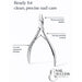 Large silver nail nipper with sharp precision blades, spring-assisted control and curved ergonomic handles