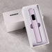 USB-rechargeable LED nail flash-cure torch—lavender pen-style lamp with digital display in foam box, by Nail Success Australia
