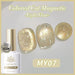 Born Pretty Light Flow Colored Cat Eye Magnetic Gel Polish MY07 – champagne gold shimmer cat-eye effect with swatch tips