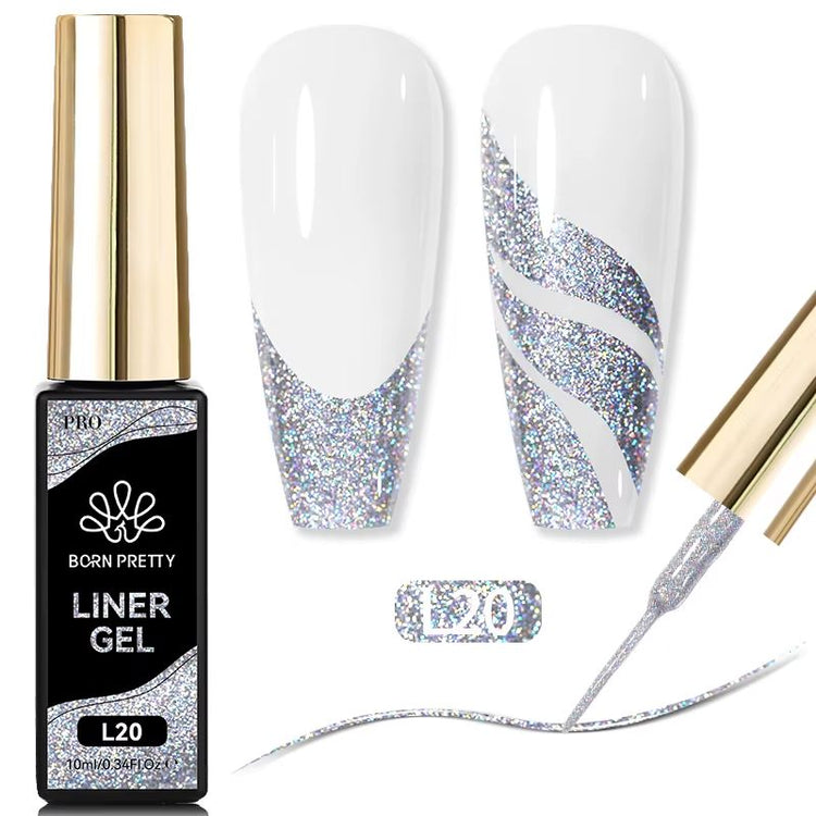 LED; French tips & swirl lines shown