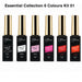 Essential Collection Kit 01 liner art gel polish set with six 10ml colours, NSI Australia
