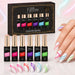 Nail Success Liner Art Gel Kit, six neon liner gels with bright swirl nail art