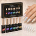 Nail Success Liner Art Gel Kit, six reflective liner gels with fine line nail art