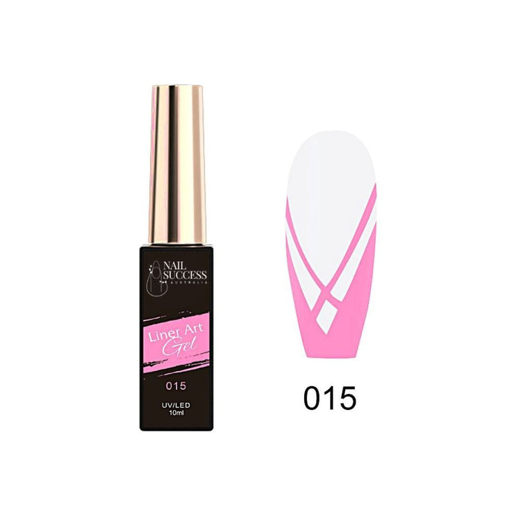 LED; bottle and white nail swatch with pink V-line design