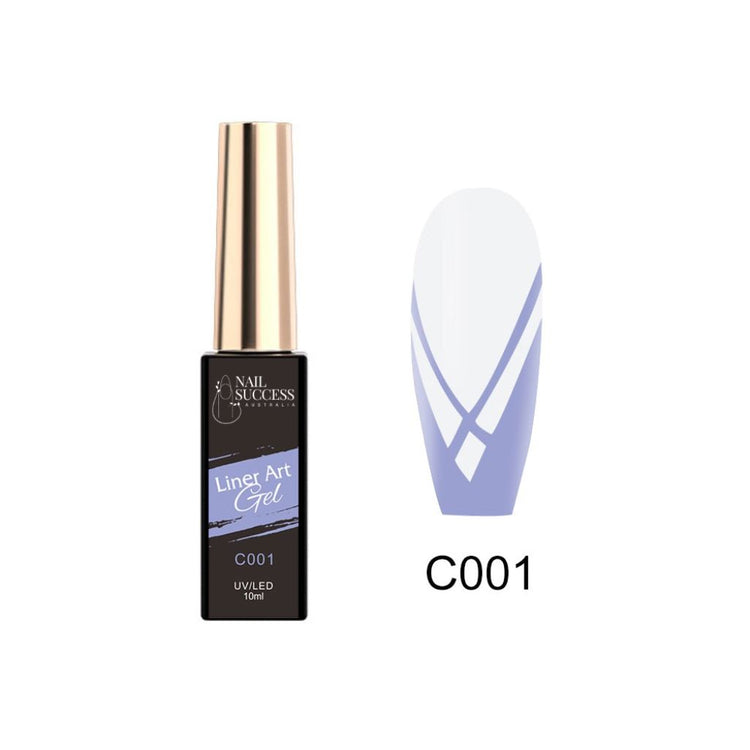 LED; bottle and white nail swatch with lavender V-line design