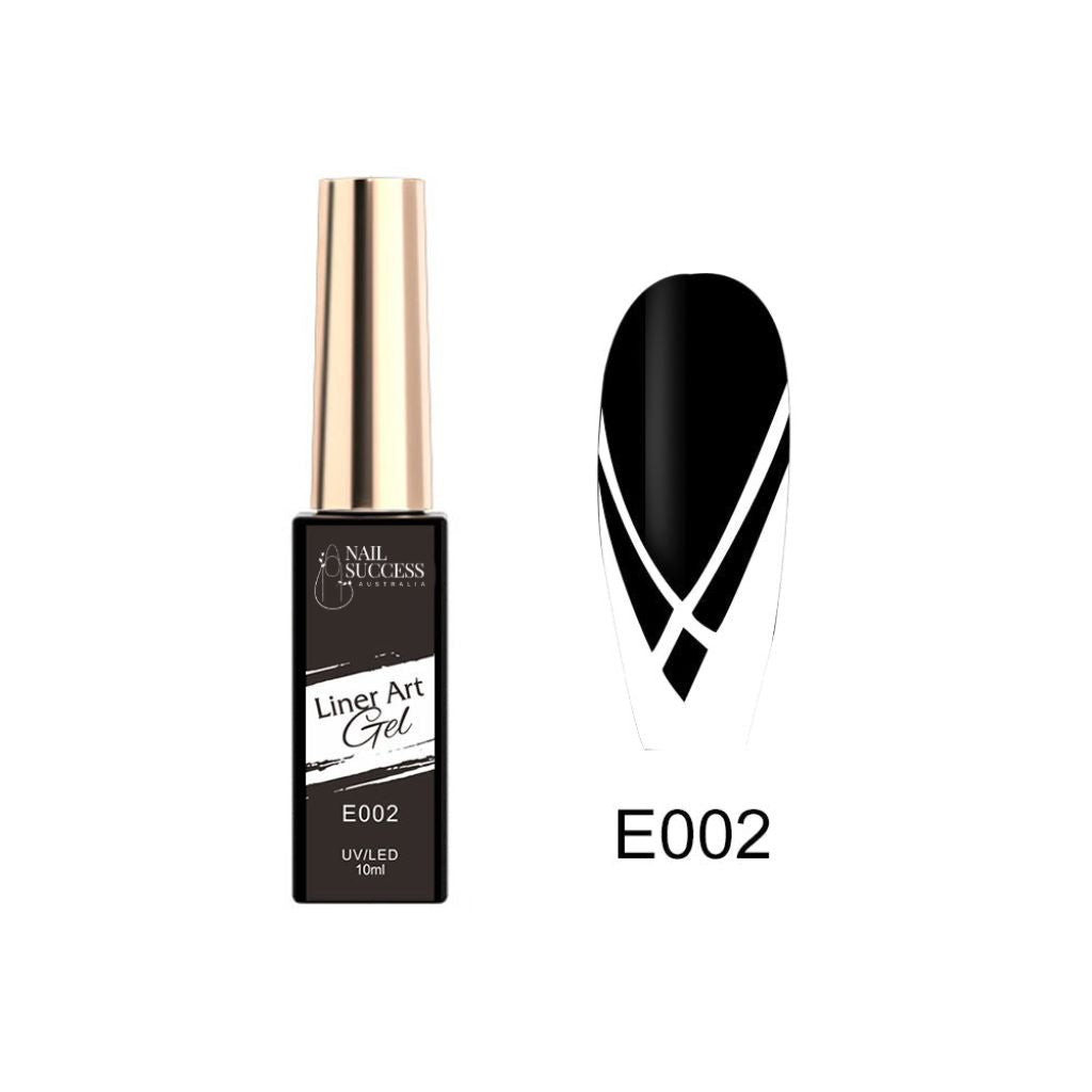 LED bottle; black swatch tip with crisp white V-line design