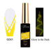 Nail Success Australia Liner Art Gel GD01 — 10ml glow-in-the-dark yellow liner gel with swatch