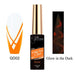 Nail Success Australia Liner Art Gel GD02 — 10ml glow-in-the-dark orange liner gel with swatch