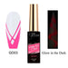 Nail Success Australia Liner Art Gel GD03 — 10ml glow-in-the-dark pink liner gel with swatch