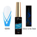 Nail Success Australia Liner Art Gel GD05 — 10ml glow-in-the-dark blue liner gel with swatch