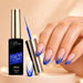Nail Success Liner Art Gel R003 Reflective Blue, 10ml UV LED glitter gel with blue French tip art