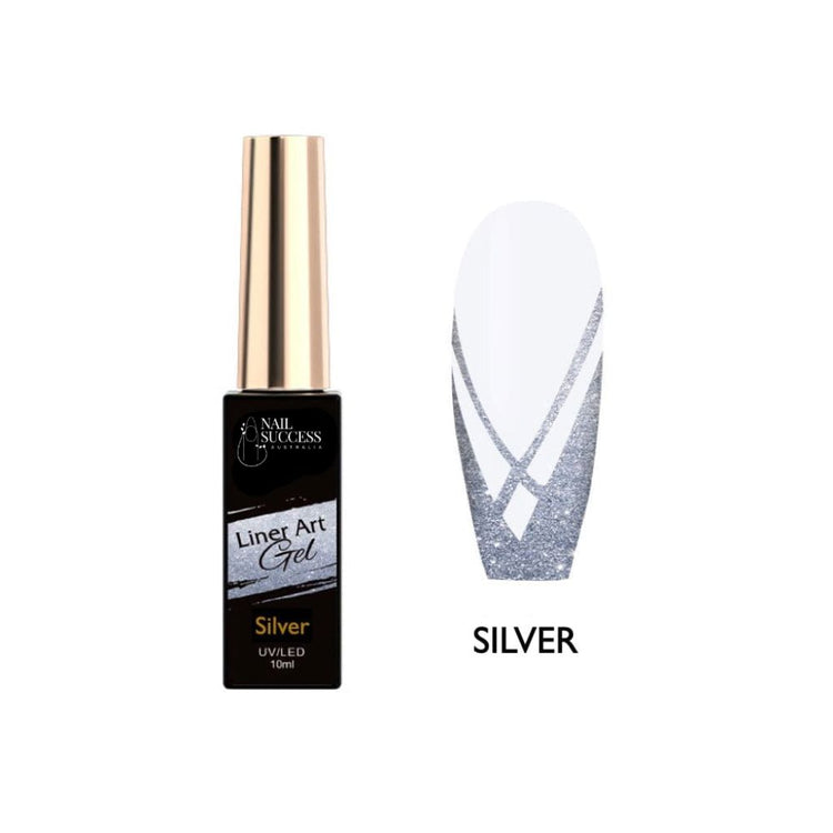 LED bottle; white swatch tip with sparkling silver V-line design