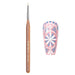 Born Pretty 7mm liner nail art brush with fine detail tip and floral nail design sample