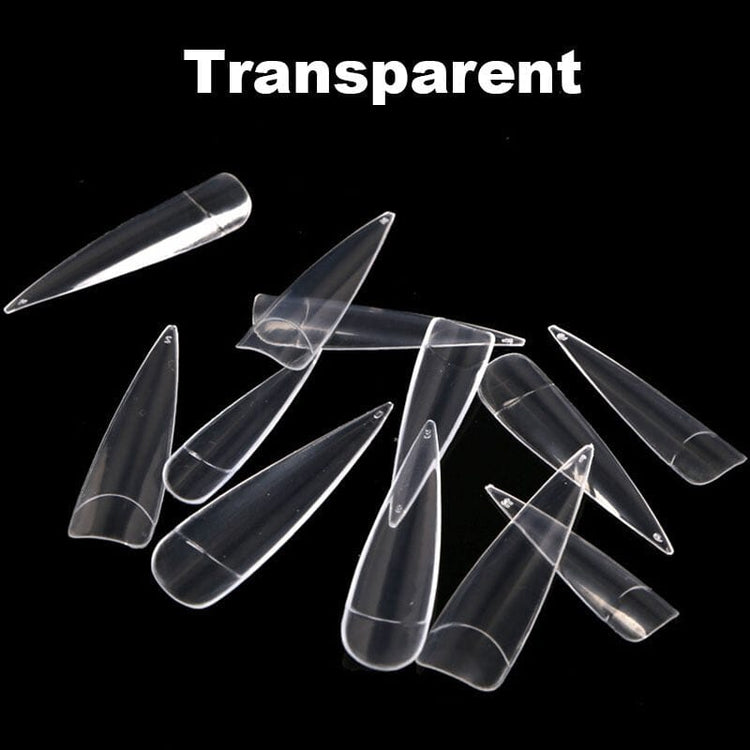 Long Plus Stiletto Nail Tips 12pcs BagClear