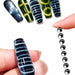 5 mm magnetic beads creating blooming cat-eye effects on blue and green gel polish nail tips – NSI Australia