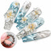 5 mm magnetic bead ring with blue and silver blooming cat-eye gel polish nail art designs – NSI Australia