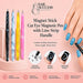 Four colourful cat-eye magnetic nail pens creating spiral and crescent gel polish effects – Nail Success Australia