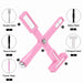 Pink 5-in-1 cat-eye magnet tool with square, round, flower, splice and T-shaped heads for magnetic gel nail art