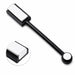 Black double-ended cat-eye nail magnet tool with round and rectangular heads for magnetic gel polish designs