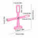 Pink 5-in-1 cat-eye magnet tool with multiple magnetic heads and dimensions for gel nail art