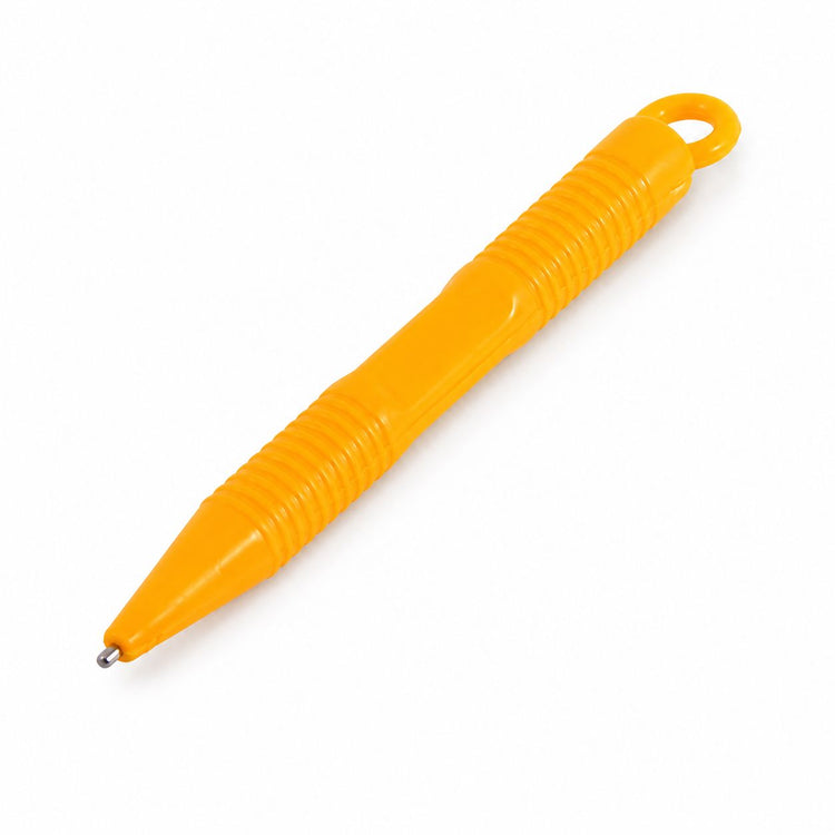 Orange cat-eye magnet pen with precision ball tip for creating detailed magnetic gel polish patterns