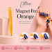 Orange cat-eye magnet pen with precision detail tip for creating swirls, lines and dimensional magnetic gel polish effects