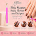 Magnet tool for cat eyes magnetic gel polish nail art tools NSI Australia pink magnet stick flower and stripes