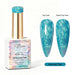 Mermaid Tide Aurora Pearl Gel Polish with turquoise pearl shimmer swatches in top coat and matte finish